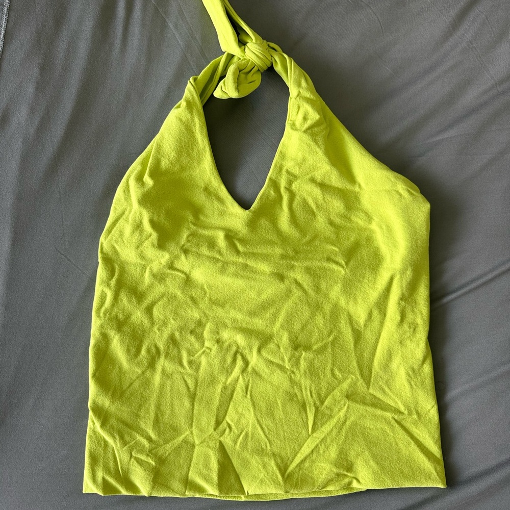 Neon Yellow Halter Top